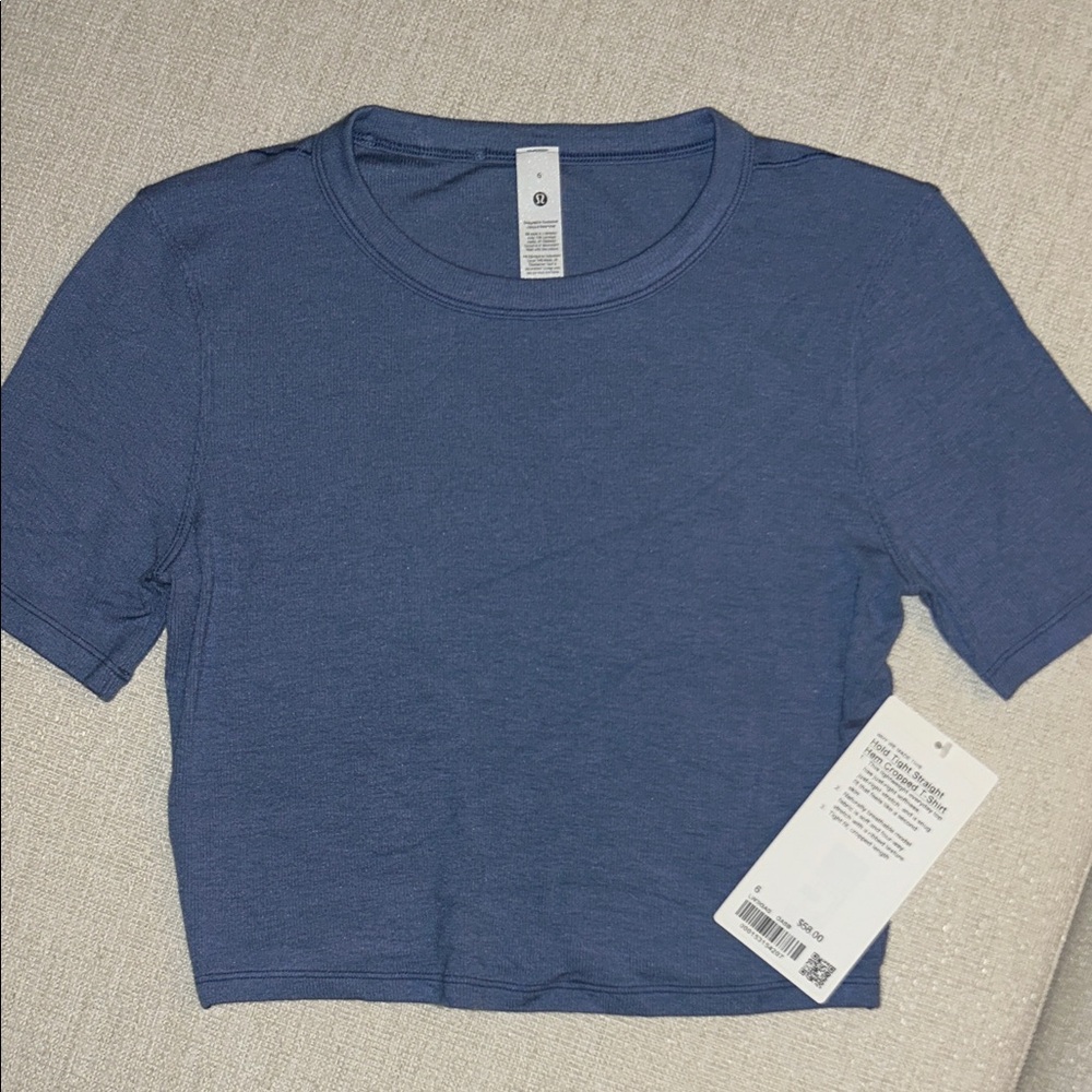 Lululemon Hold Tight Straight Hem Cropped T-Shirt